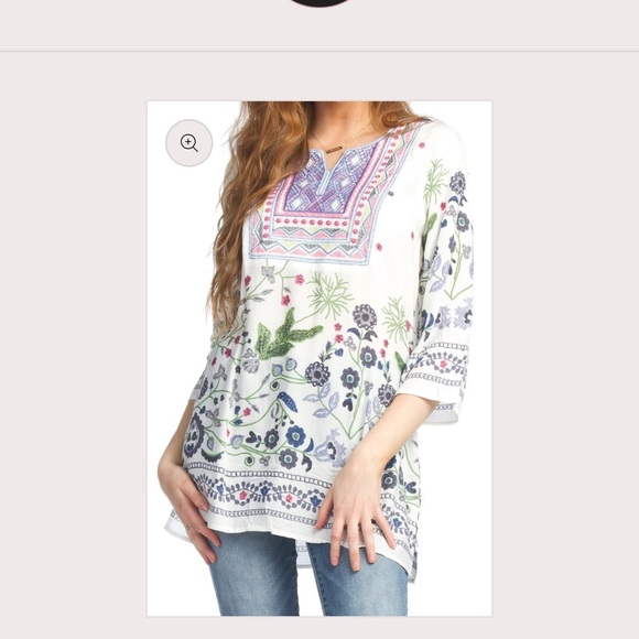 Zoeful women’s embroidered blouse size 3X NWT gives Johnny was vibes boho - Picture 1 of 16
